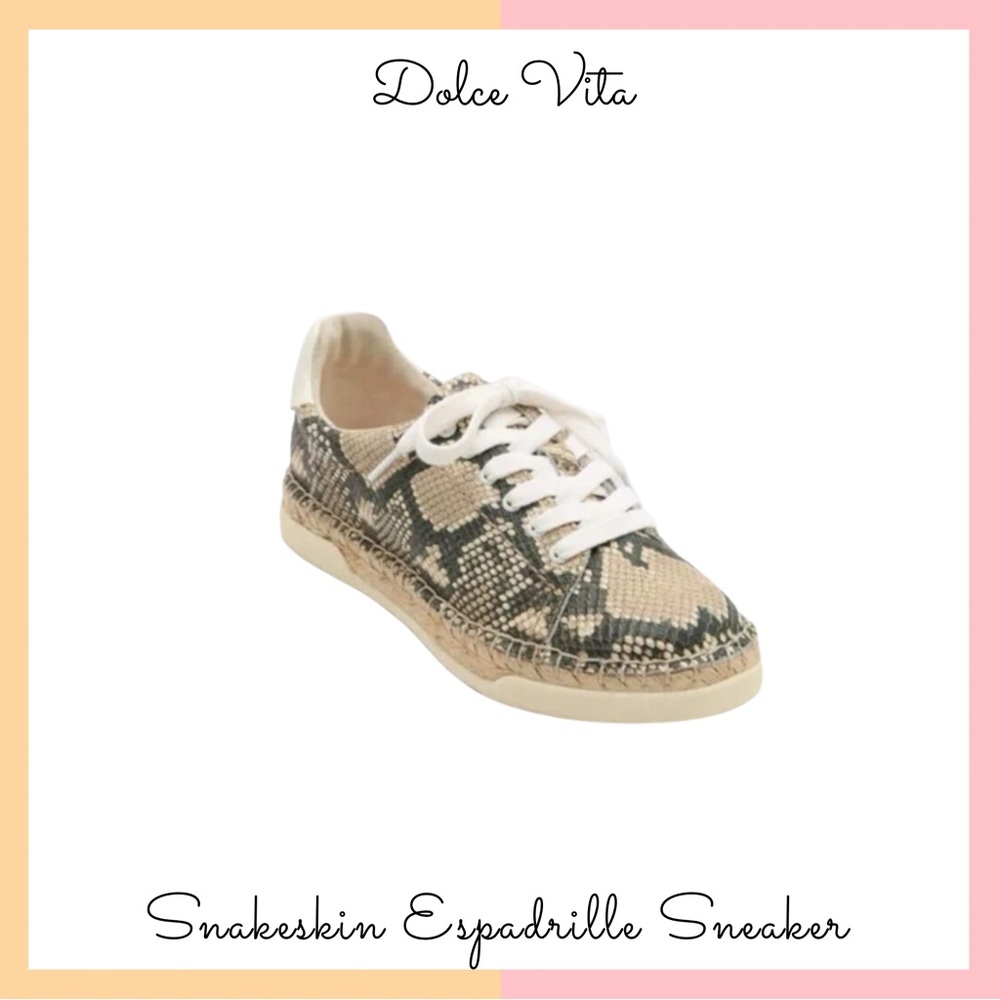 Dolce Vita Snakeskin Espadrille Sneakers